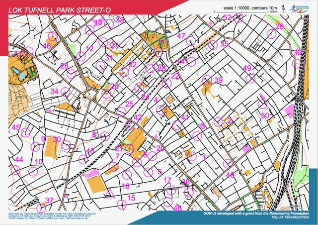 Street-O orienteering map